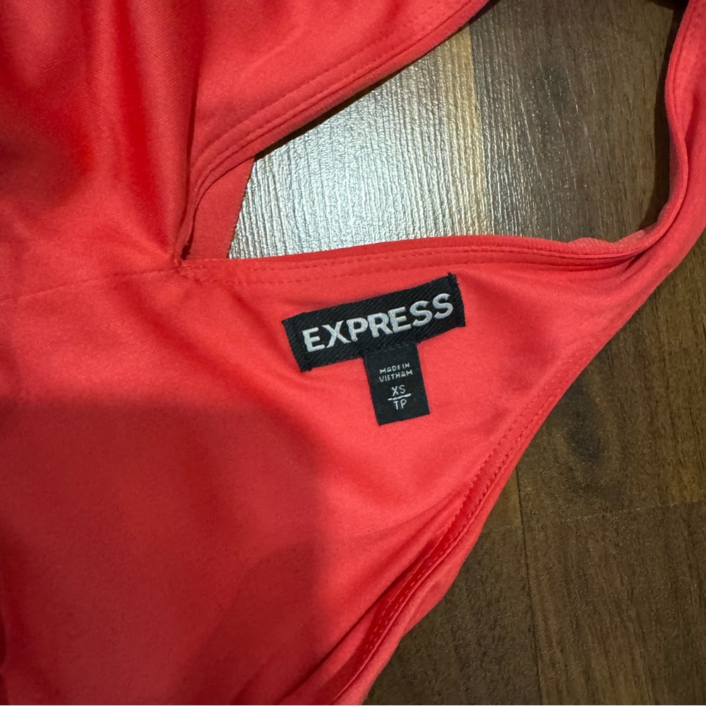 Express Red Halter Top - Picture 3 of 3